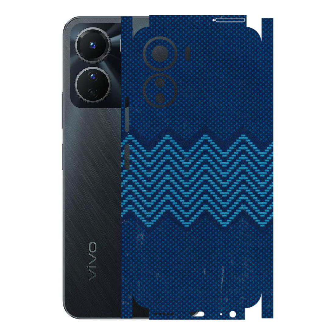 VIVO Y Series Phone Skins (All Models) - Blue Sober Waves - 3D Embossed Finish (L-306) Vivo Y16
