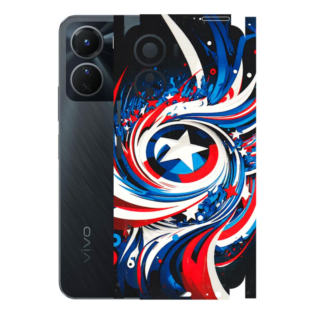 VIVO Y Series Phone Skins (All Models) - Captain America Logo - 3D Embossed Finish (L-307) Vivo Y16