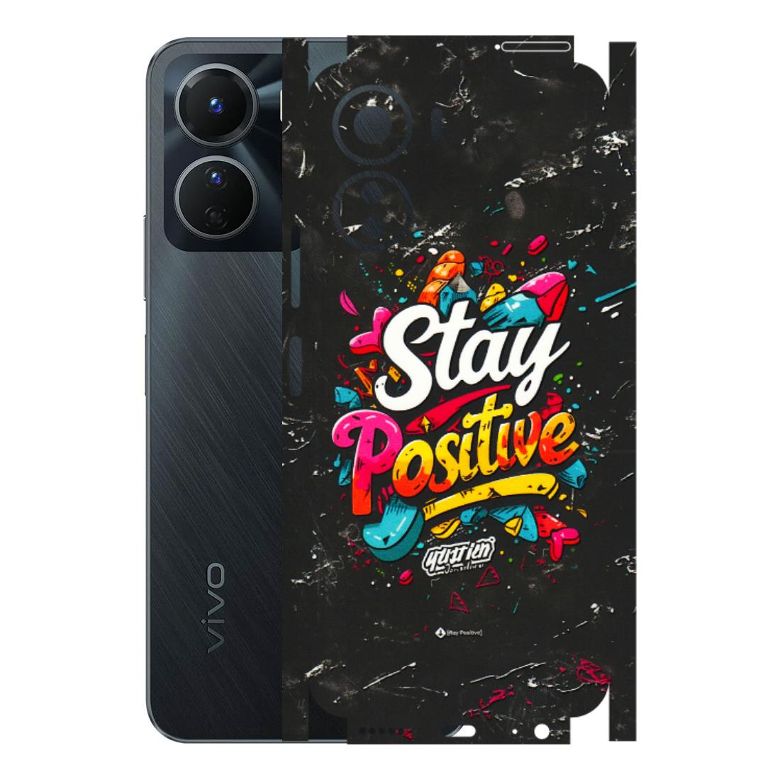VIVO Y Series Phone Skins (All Models) - Stay Positive Black - 3D Embossed Finish (L-31) Vivo Y16