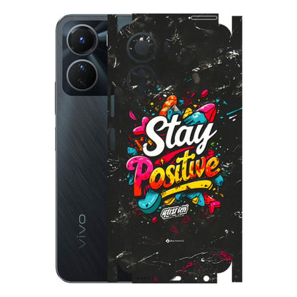VIVO Y Series Phone Skins (All Models) - Stay Positive Black - 3D Embossed Finish (L-31) Vivo Y16