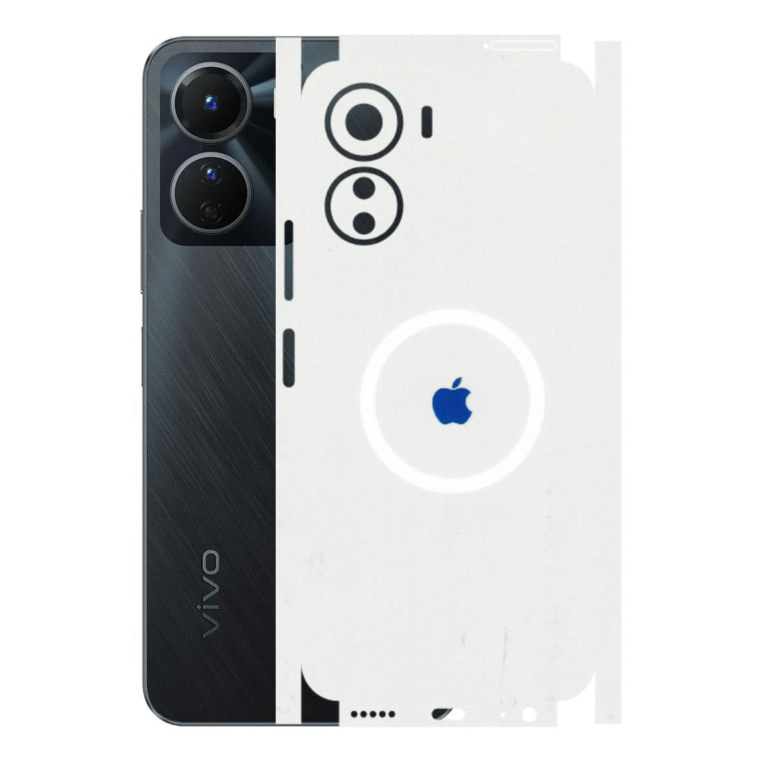 VIVO Y Series Phone Skins (All Models) - iPhone Magsafe Logo - 3D Embossed Finish (L-320) Vivo Y16
