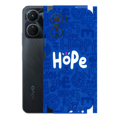 VIVO Y Series Phone Skins (All Models) - Hope Doodles Blue - 3D Embossed Finish (L-43) Vivo Y16
