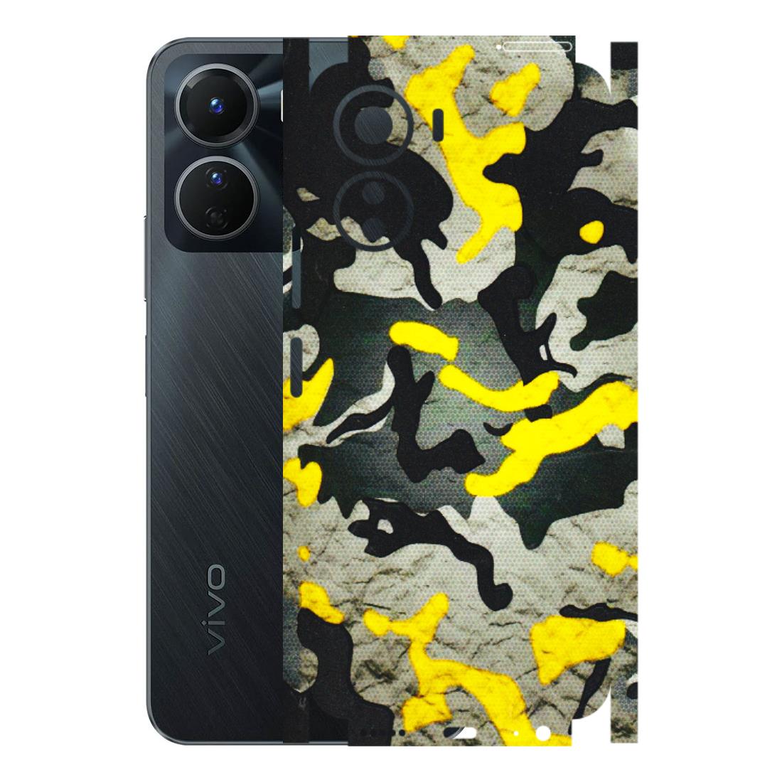 VIVO Y Series Phone Skins (All Models) - Yellow Camouflage - 3D Embossed Finish (L-61) Vivo Y16