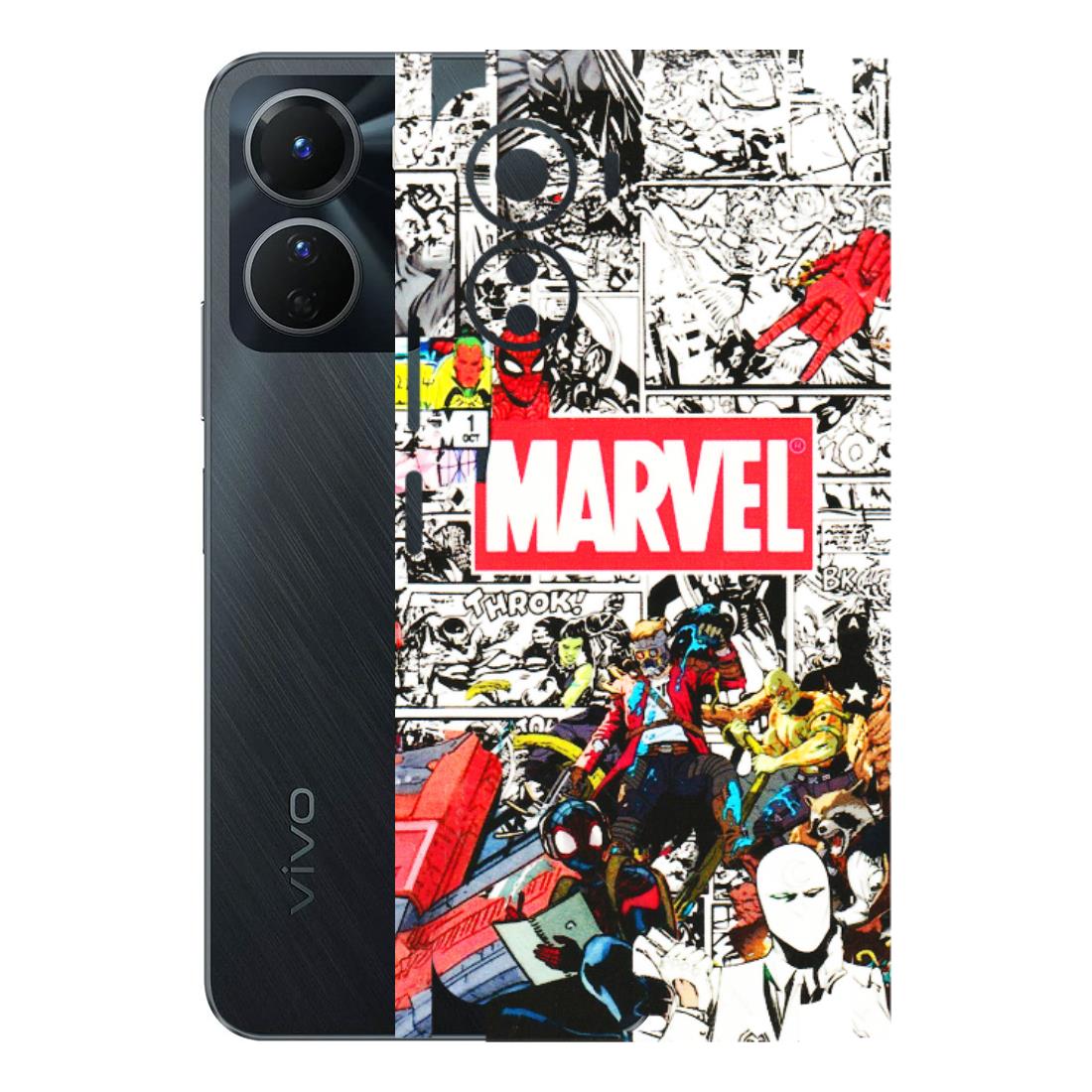 VIVO Y Series Phone Skins (All Models) - Marvel Colorful Comic - 3D Embossed Finish (L-64) Vivo Y16