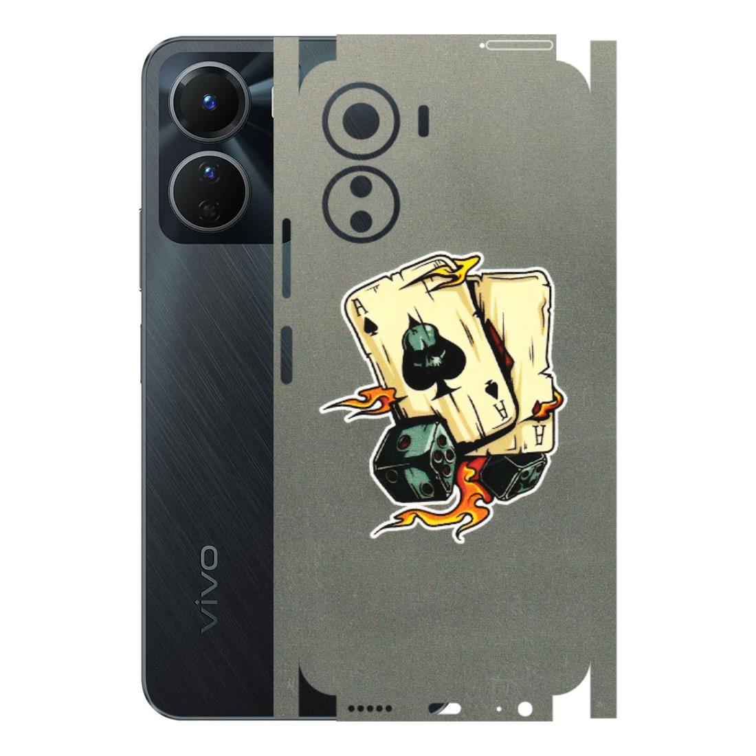 VIVO Y Series Phone Skins (All Models) - Grey Cards Of Ace - 3D Embossed Finish (L-77) Vivo Y16