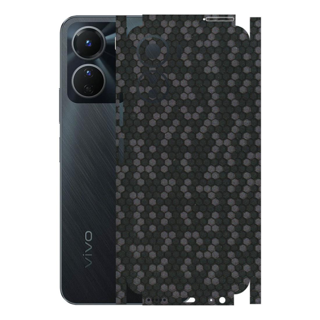 VIVO Y Series Phone Skins (All Models) - Black Grey Honeycomb Sober - 3D Embossed Finish (L-85) Vivo Y16