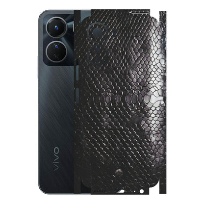 VIVO Y Series Phone Skins (All Models) - Black Snack Leather - Matte Finish (M-147) Vivo Y16