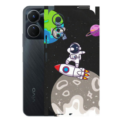 VIVO Y Series Phone Skins (All Models) - Astronaut Vibing Toon Running - Matte Finish (M-39) Vivo Y16