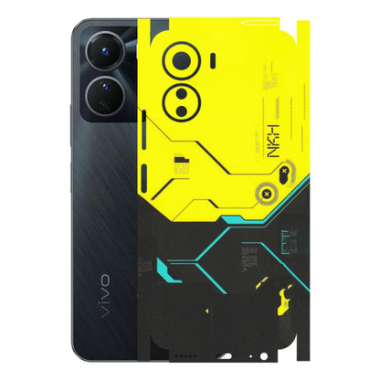 VIVO Y Series Phone Skins (All Models) - Black Yellow Technica - Matte Finish (M-53) Vivo Y16