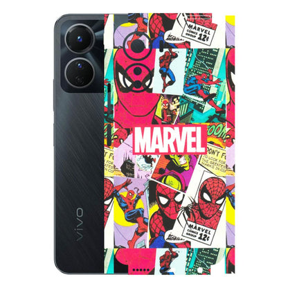 VIVO Y Series Phone Skins (All Models) - Marvel Comic Spiderman Grafitti - Matte Finish (M-72) Vivo Y16