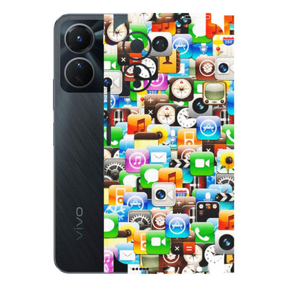 VIVO Y Series Phone Skins (All Models) - All Apple Icons - Matte Finish (M-93) Vivo Y16