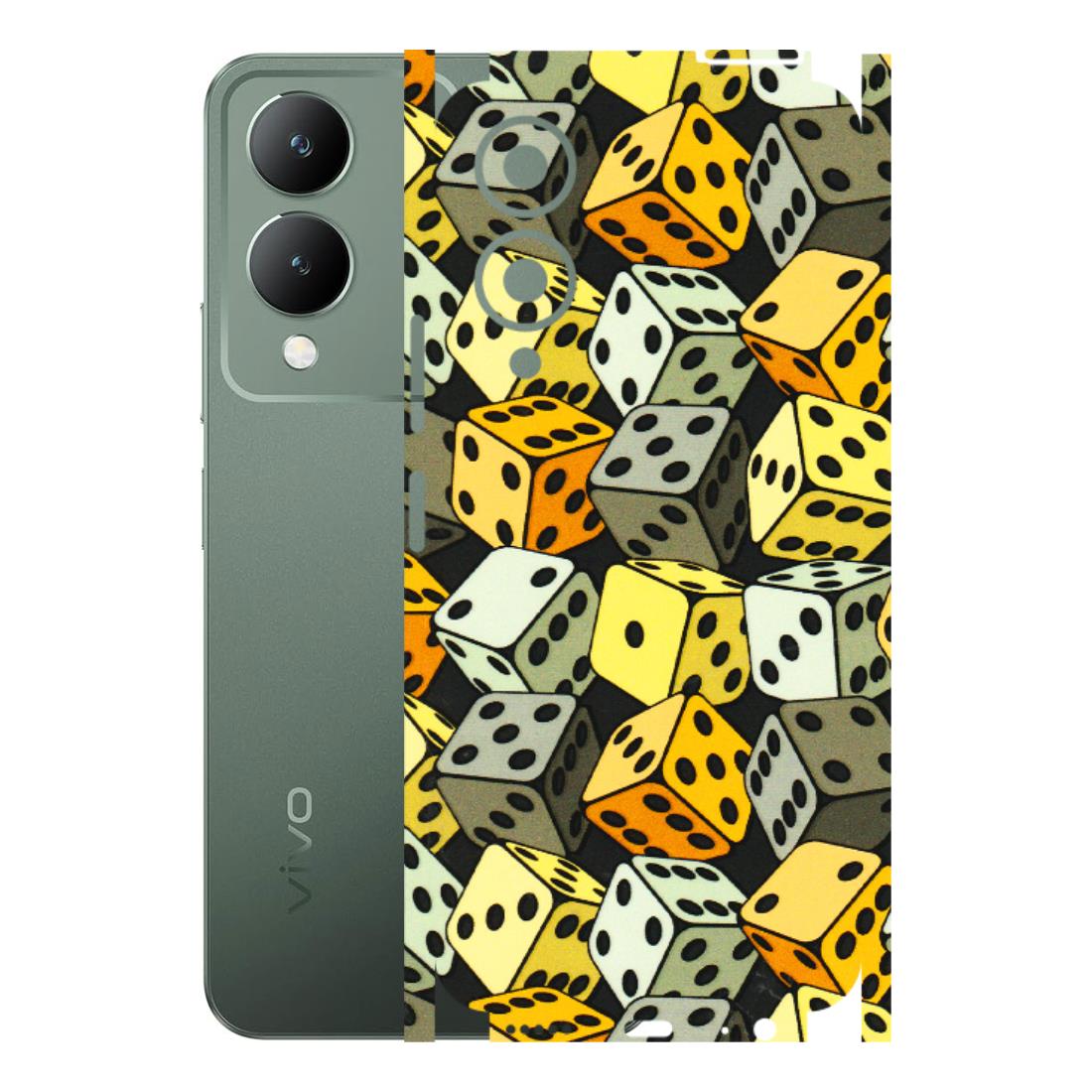 VIVO Y Series Phone Skins (All Models) - Dices Of Life - 3D Embossed Finish (L-04) Vivo Y17S