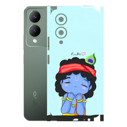 VIVO Y Series Phone Skins (All Models) - Radhe Radhe Cute Toon - 3D Embossed Finish (L-05) Vivo Y17S