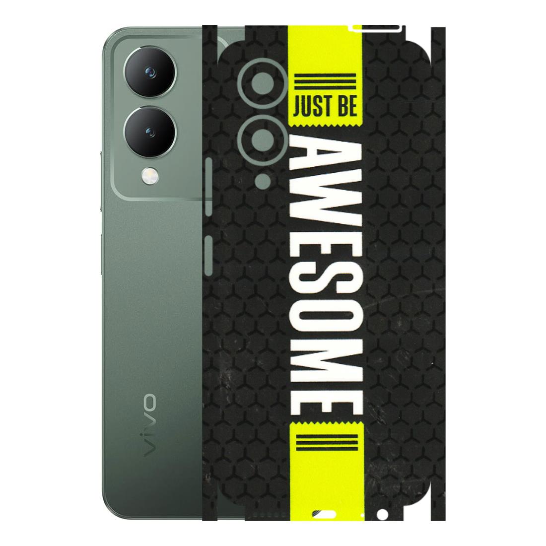 VIVO Y Series Phone Skins (All Models) - Just Be Awesome - 3D Embossed Finish (L-101) Vivo Y17S