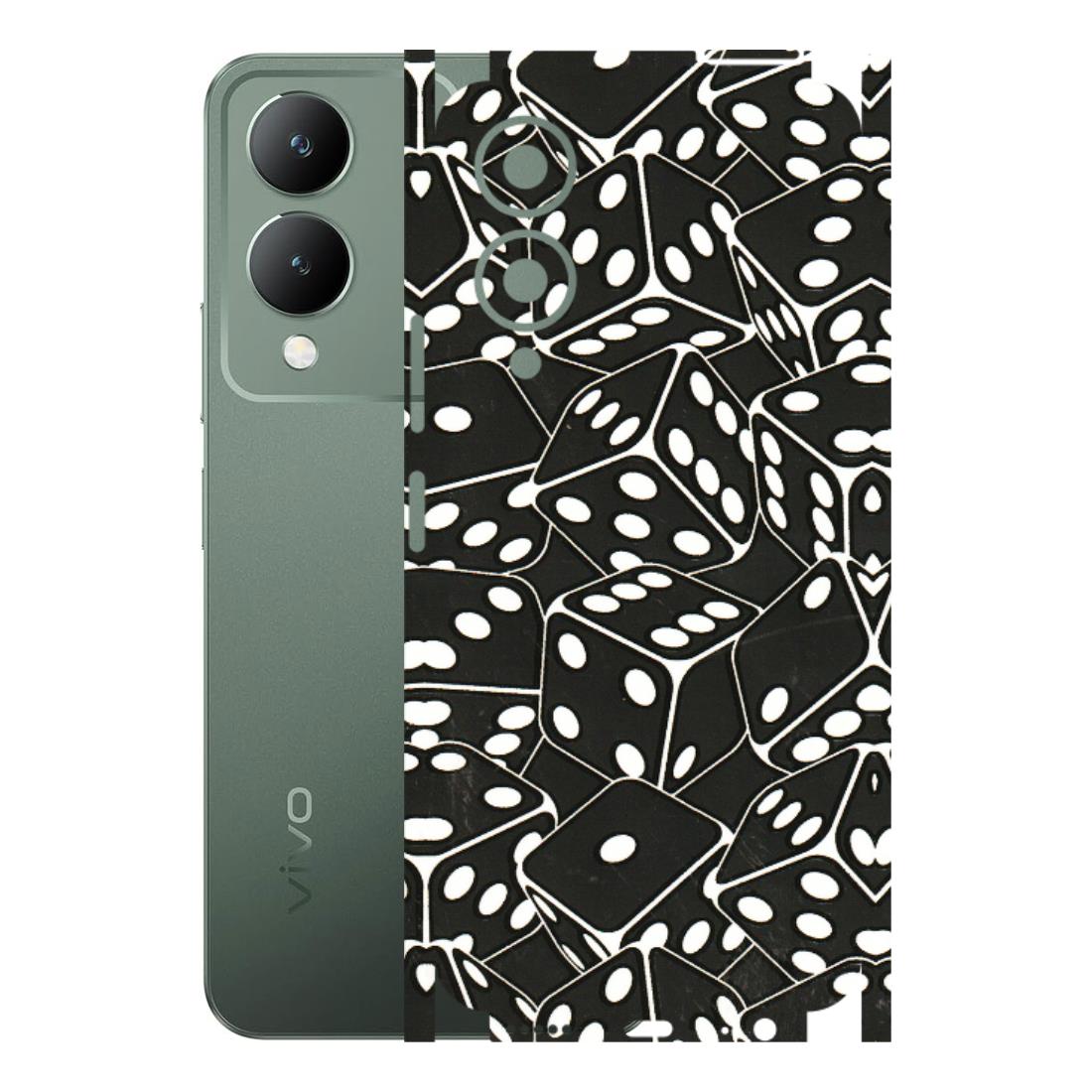 VIVO Y Series Phone Skins (All Models) - Big Black Dices - 3D Embossed Finish (L-106) Vivo Y17S