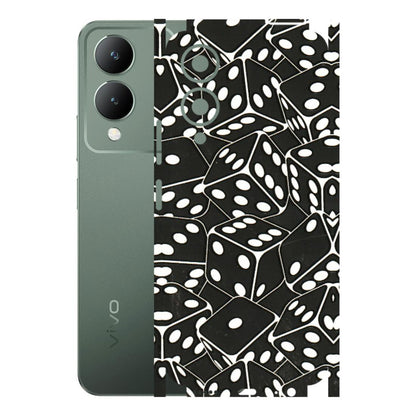 VIVO Y Series Phone Skins (All Models) - Big Black Dices - 3D Embossed Finish (L-106) Vivo Y17S