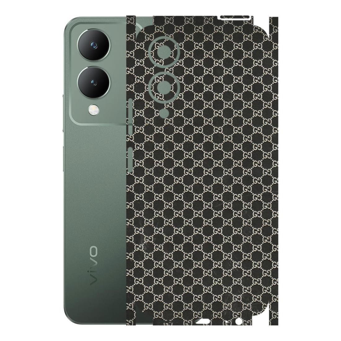 VIVO Y Series Phone Skins (All Models) - Black G Print - 3D Embossed Finish (L-109) Vivo Y17S