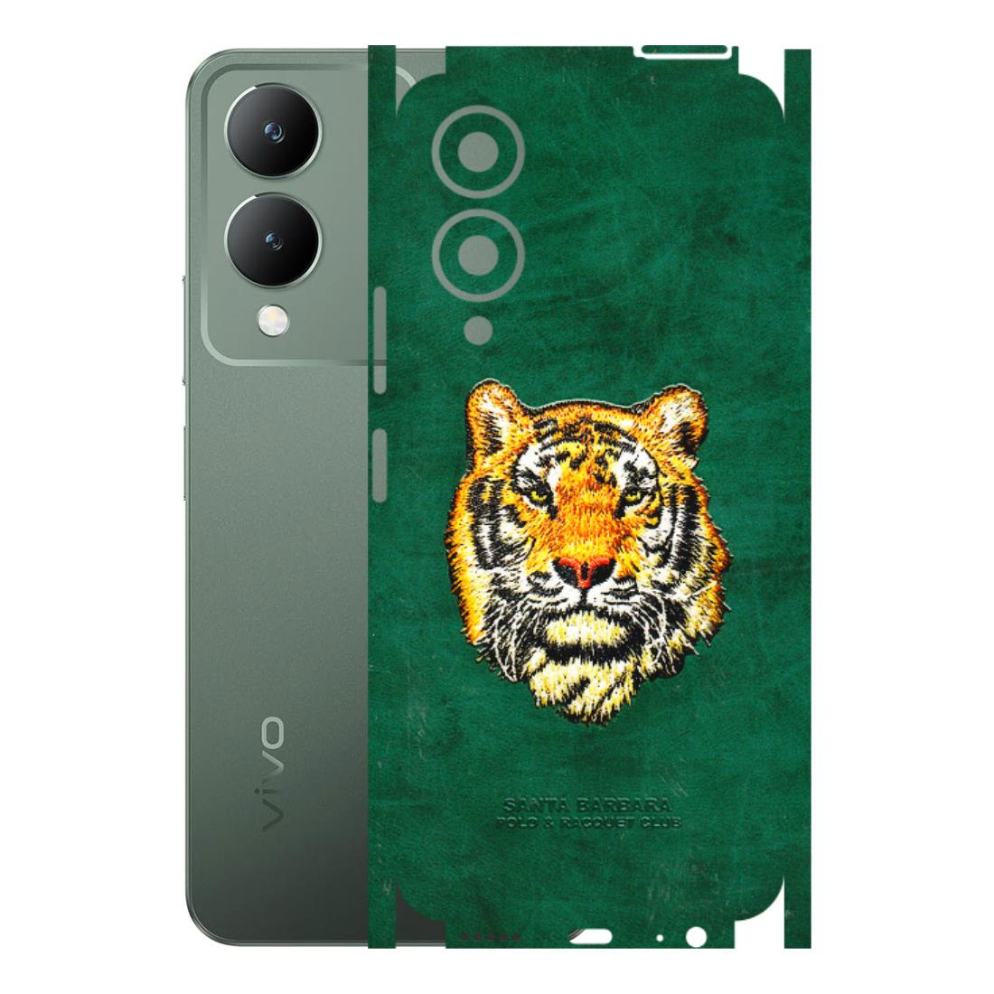 VIVO Y Series Phone Skins (All Models) - Leather Feel Tiger - 3D Embossed Finish (L-111) Vivo Y17S