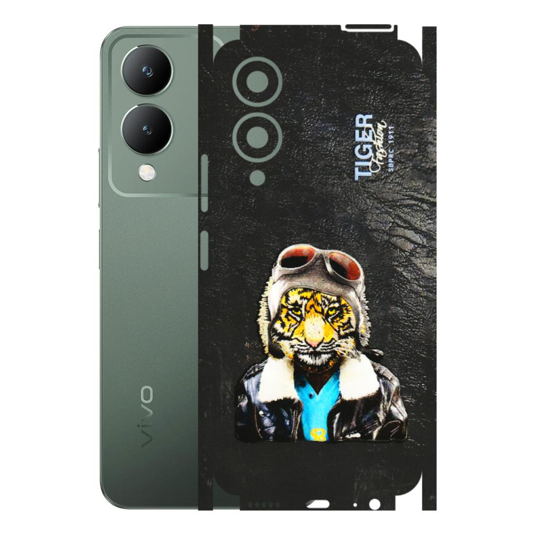 VIVO Y Series Phone Skins (All Models) - Rider Tiger - 3D Embossed Finish (L-113) Vivo Y17S