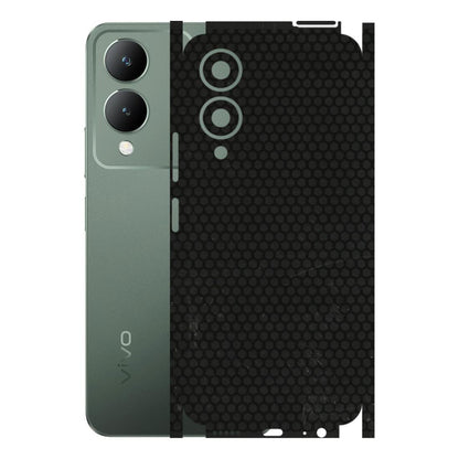 VIVO Y Series Phone Skins (All Models) - Black honeycomb - 3D Embossed Finish (L-114) Vivo Y17S