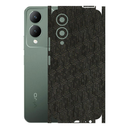 VIVO Y Series Phone Skins (All Models) - Black Abstract Pattern - 3D Embossed Finish (L-117) Vivo Y17S