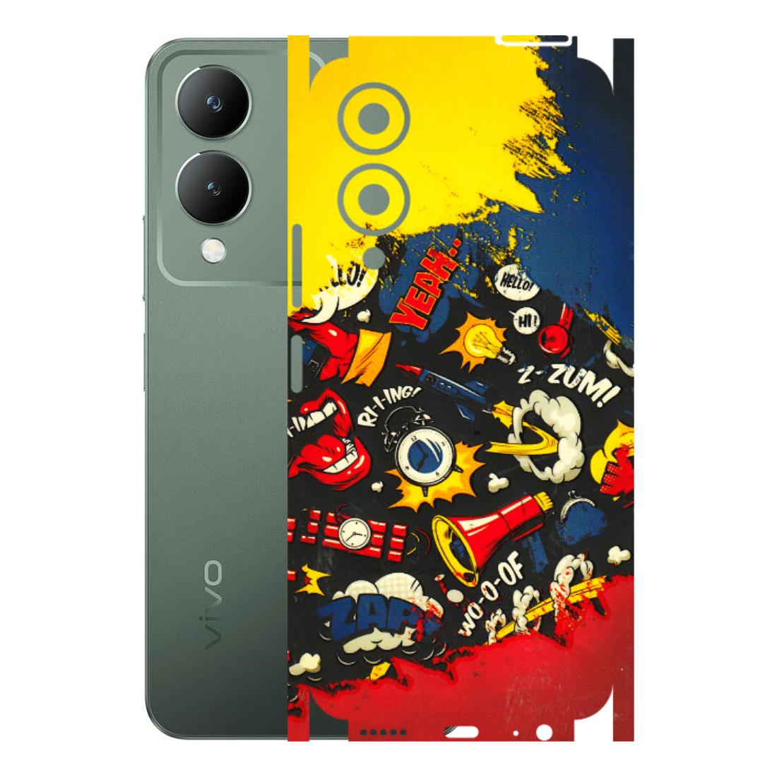 VIVO Y Series Phone Skins (All Models) - Pacific Doodle Art - 3D Embossed Finish (L-120) Vivo Y17S