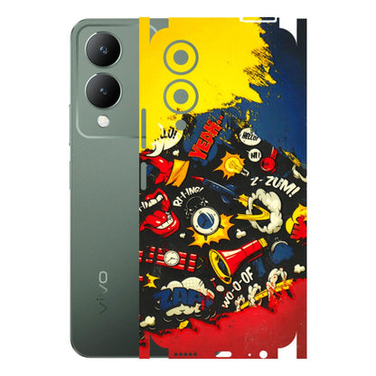 VIVO Y Series Phone Skins (All Models) - Pacific Doodle Art - 3D Embossed Finish (L-120) Vivo Y17S