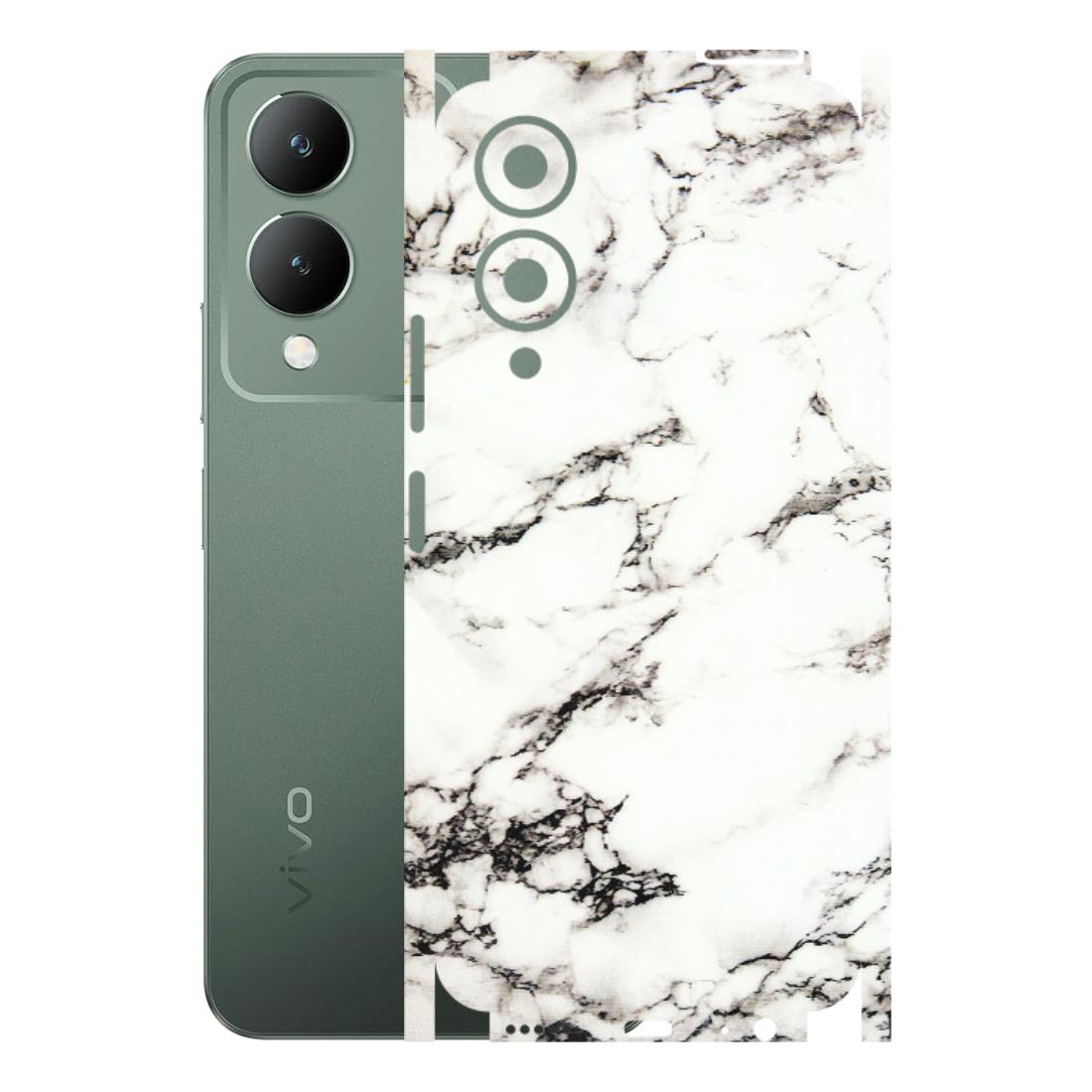 VIVO Y Series Phone Skins (All Models) - Black and White Marble Texture - 3D Embossed Finish (L-124) Vivo Y17S