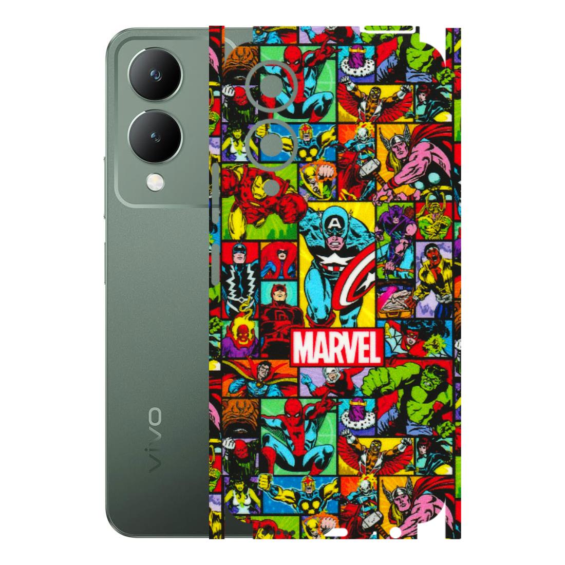 VIVO Y Series Phone Skins (All Models) - MARVELOUS Comic Characters - 3D Embossed Finish (L-129) Vivo Y17S
