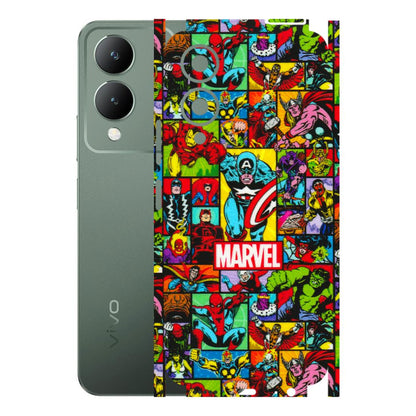 VIVO Y Series Phone Skins (All Models) - MARVELOUS Comic Characters - 3D Embossed Finish (L-129) Vivo Y17S