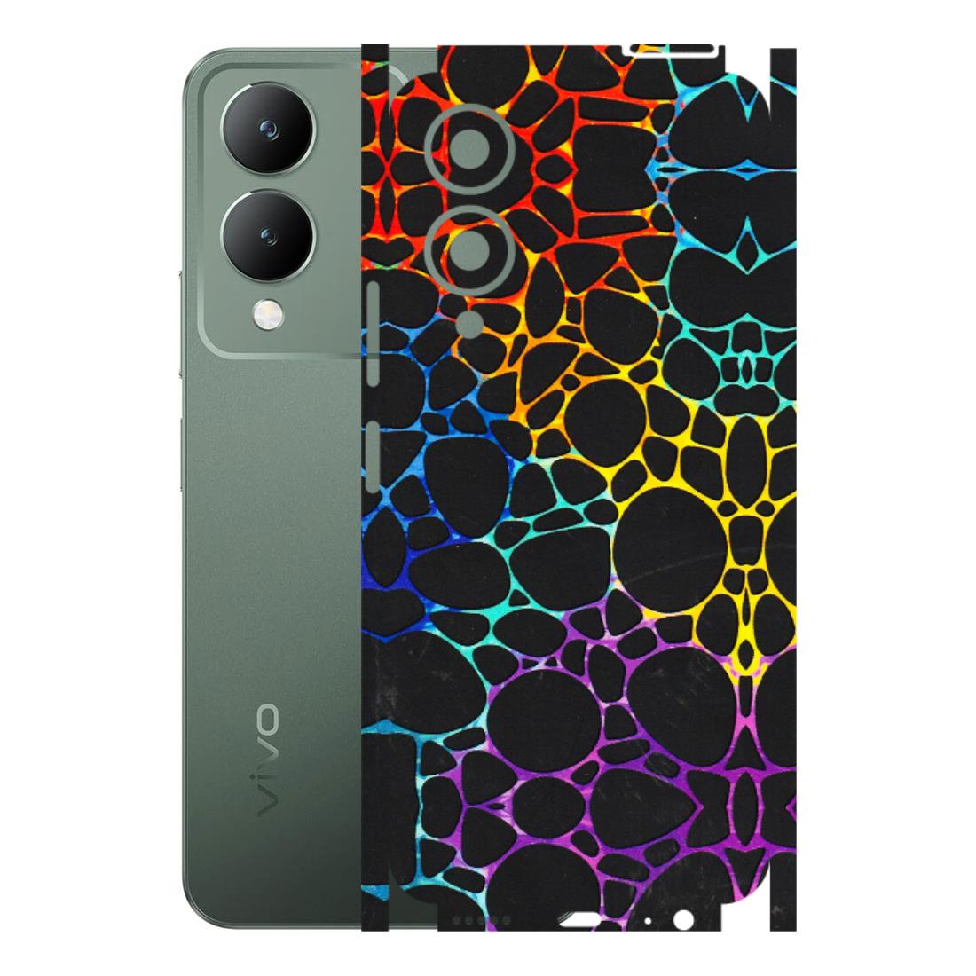 VIVO Y Series Phone Skins (All Models) - Abstract Art MultiColour - 3D Embossed Finish (L-133) Vivo Y17S