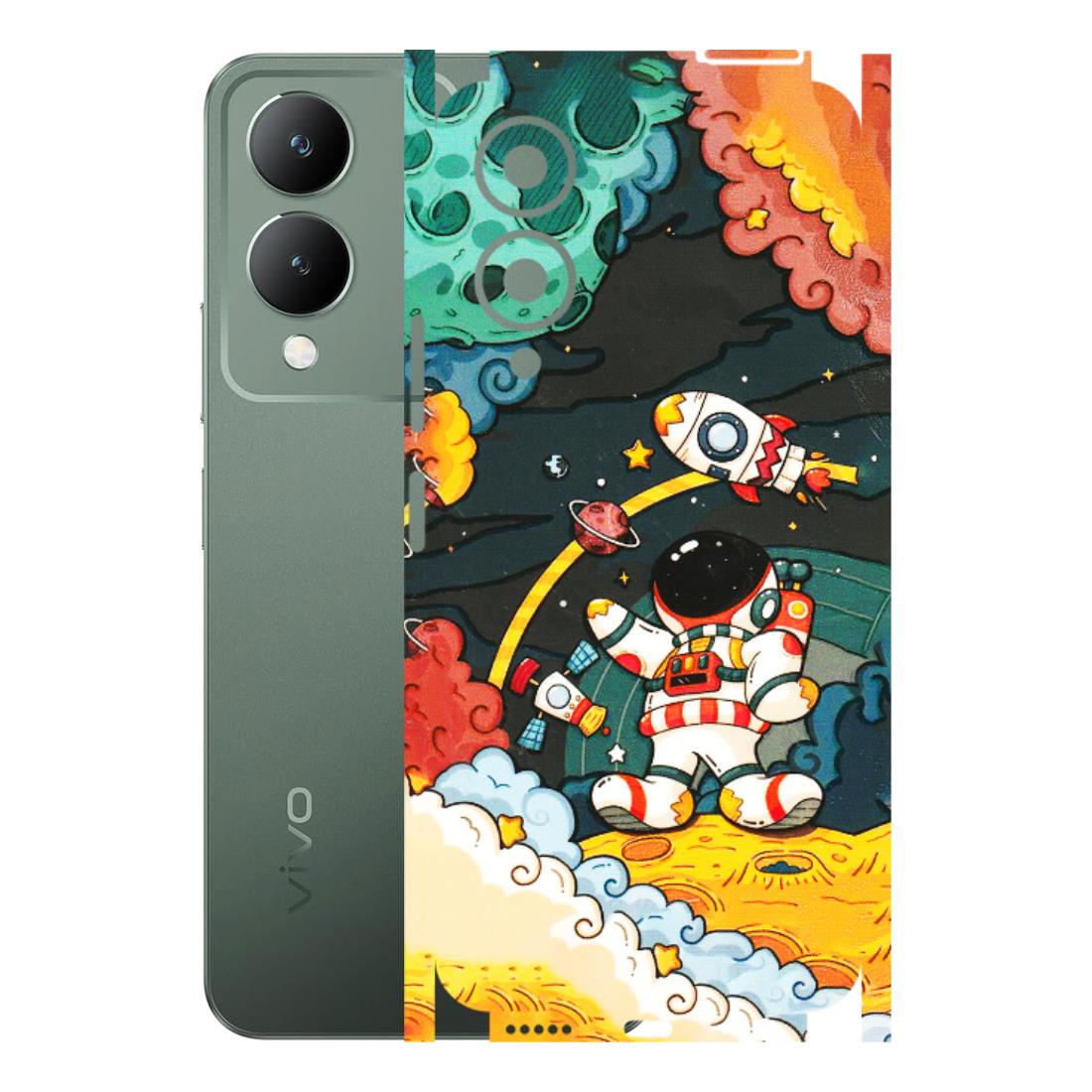 VIVO Y Series Phone Skins (All Models) - Astronauts & Spaceship - 3D Embossed Finish (L-145) Vivo Y17S