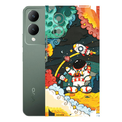 VIVO Y Series Phone Skins (All Models) - Astronauts & Spaceship - 3D Embossed Finish (L-145) Vivo Y17S