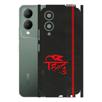 VIVO Y Series Phone Skins (All Models) - Hindu Black - 3D Embossed Finish (L-153) Vivo Y17S