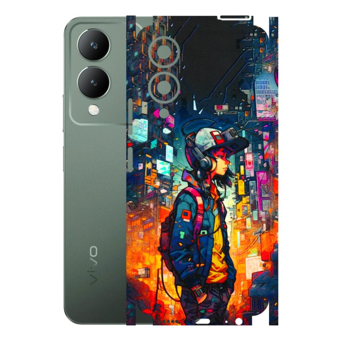 VIVO Y Series Phone Skins (All Models) - Street Anime Guy - 3D Embossed Finish (L-158) Vivo Y17S