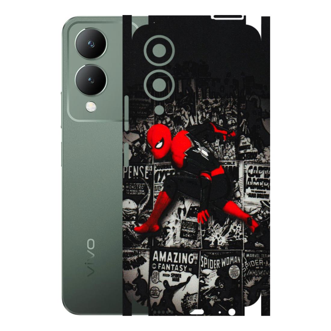 VIVO Y Series Phone Skins (All Models) - SpiderMan New - 3D Embossed Finish (L-162) Vivo Y17S