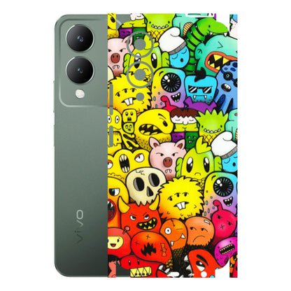 VIVO Y Series Phone Skins (All Models) - Angry Funkies - 3D Embossed Finish (L-169) Vivo Y17S