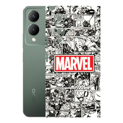 VIVO Y Series Phone Skins (All Models) - Marvel Comic - 3D Embossed Finish (L-171) Vivo Y17S