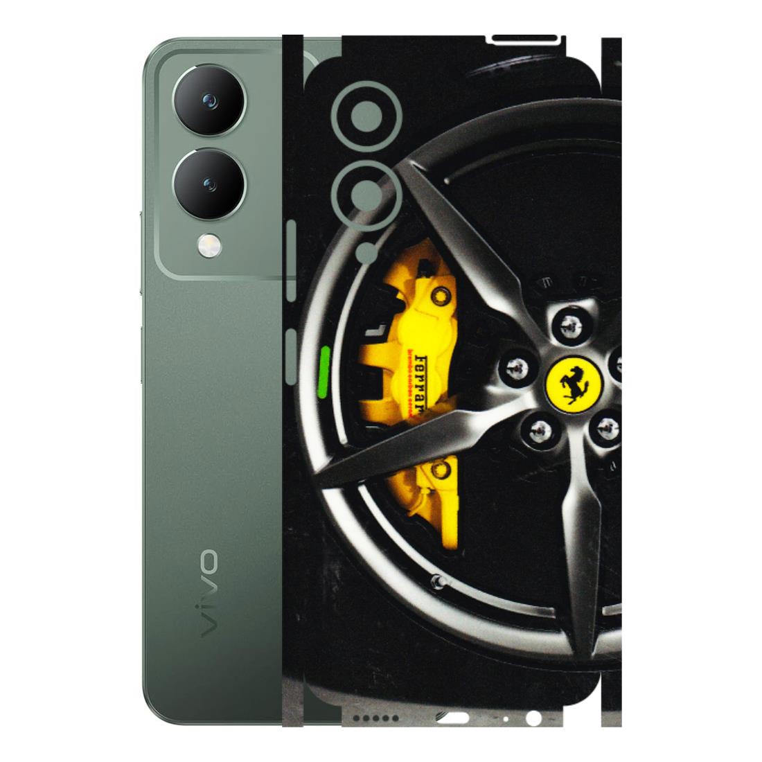 VIVO Y Series Phone Skins (All Models) - Ferrari Wheel Alloy - 3D Embossed Finish (L-173) Vivo Y17S