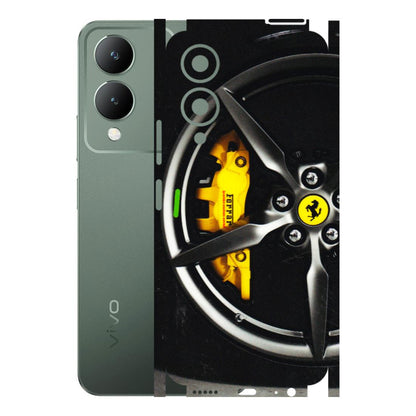 VIVO Y Series Phone Skins (All Models) - Ferrari Wheel Alloy - 3D Embossed Finish (L-173) Vivo Y17S