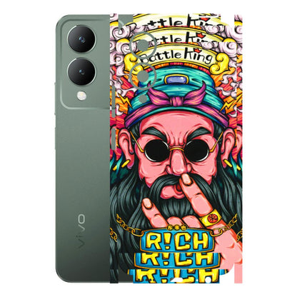 VIVO Y Series Phone Skins (All Models) - Battle King Dude Face - 3D Embossed Finish (L-178) Vivo Y17S