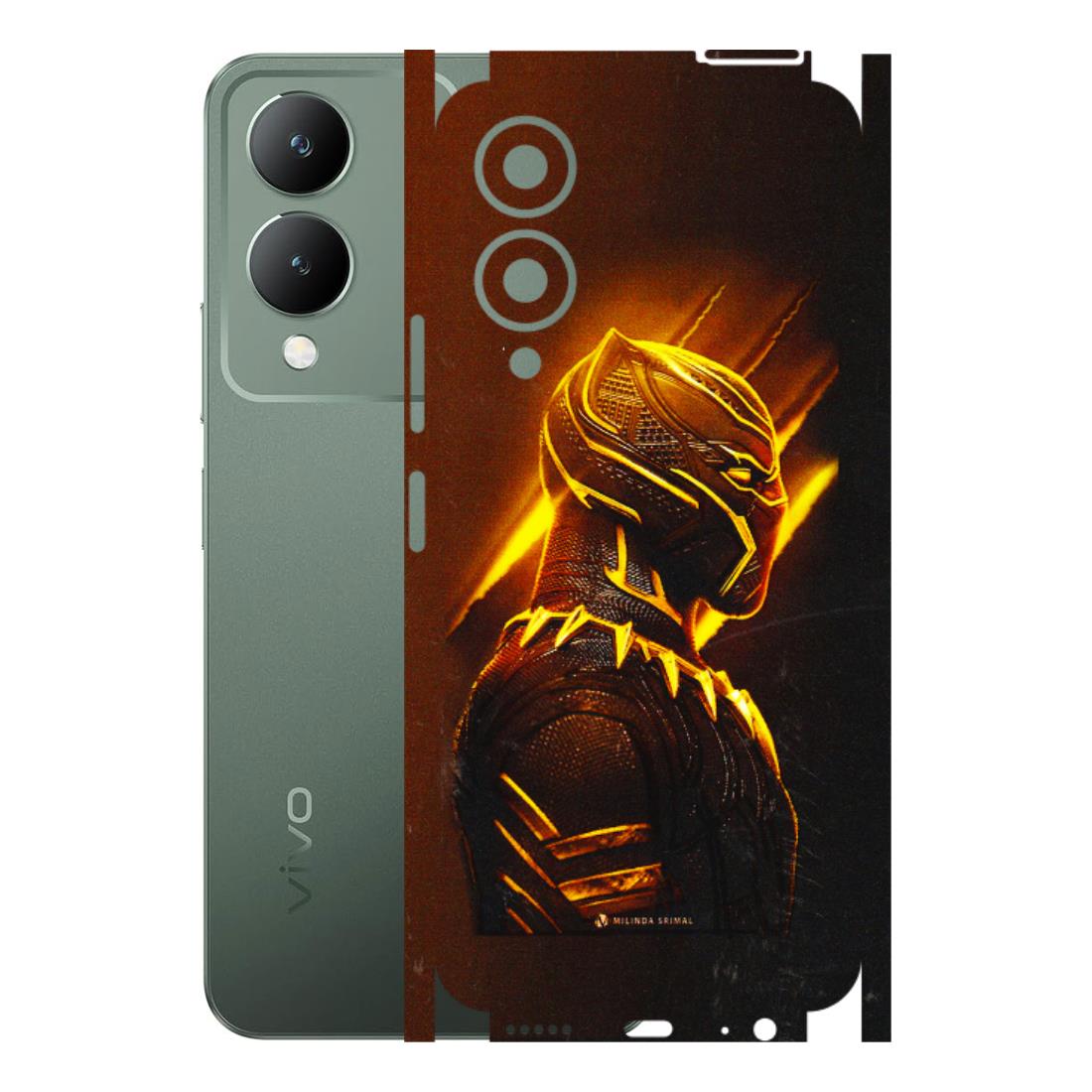 VIVO Y Series Phone Skins (All Models) - Gold Black Panther - 3D Embossed Finish (L-181) Vivo Y17S