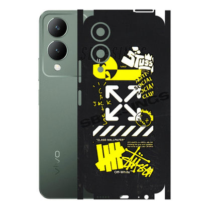 VIVO Y Series Phone Skins (All Models) - Anti Social Graffiti - 3D Embossed Finish (L-198) Vivo Y17S