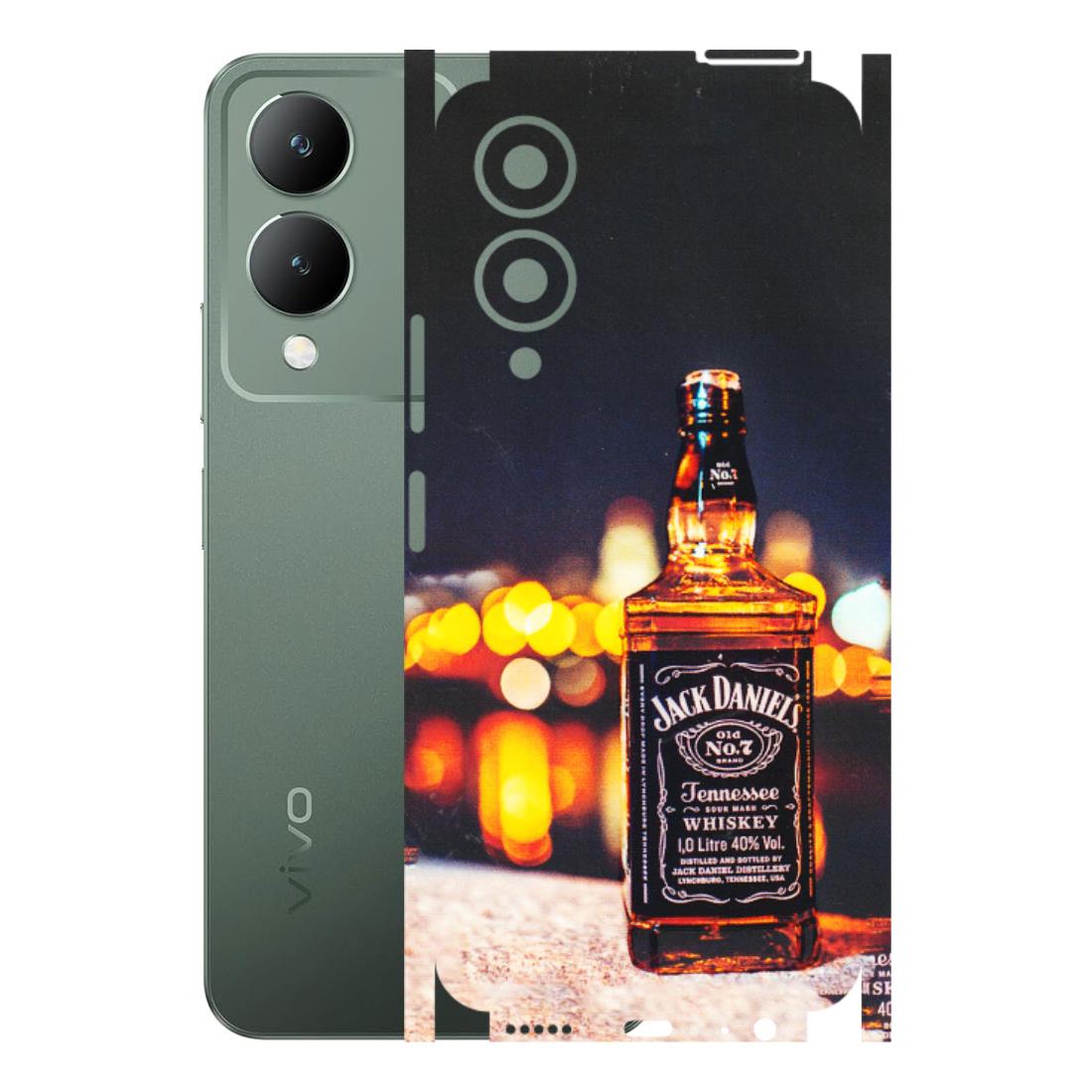 VIVO Y Series Phone Skins (All Models) - JD Whiskey Bottle - 3D Embossed Finish (L-20) Vivo Y17S