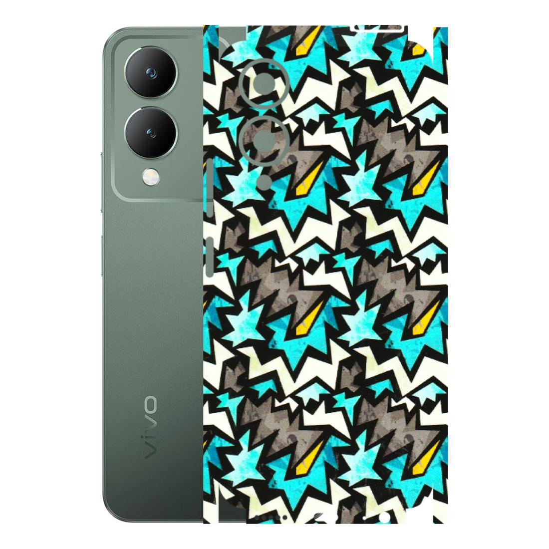 VIVO Y Series Phone Skins (All Models) - Funky Zig Zag - 3D Embossed Finish (L-223) Vivo Y17S