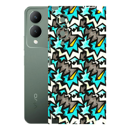 VIVO Y Series Phone Skins (All Models) - Funky Zig Zag - 3D Embossed Finish (L-223) Vivo Y17S