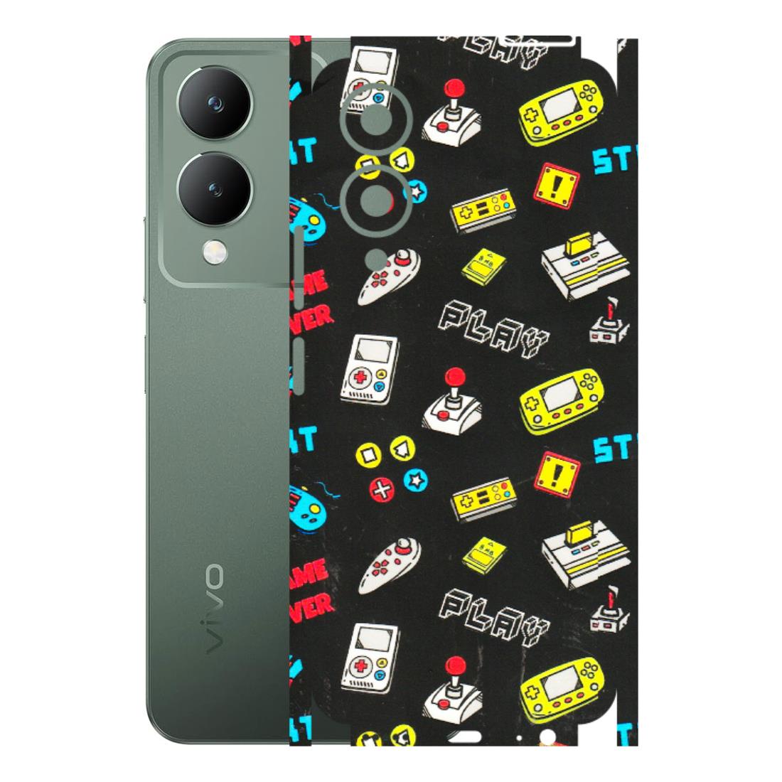 VIVO Y Series Phone Skins (All Models) - Gaming Doodles - 3D Embossed Finish (L-224) Vivo Y17S