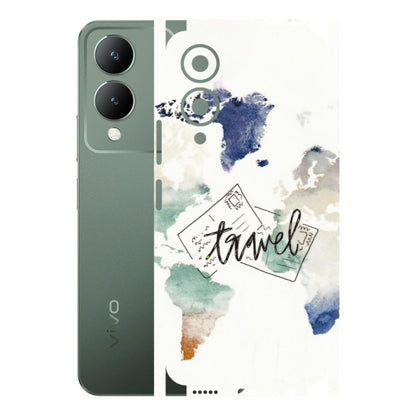 VIVO Y Series Phone Skins (All Models) - Travel The World - 3D Embossed Finish (L-232) Vivo Y17S