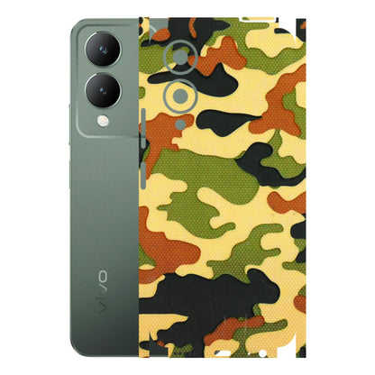 VIVO Y Series Phone Skins (All Models) - Indian Military - 3D Embossed Finish (L-234) Vivo Y17S