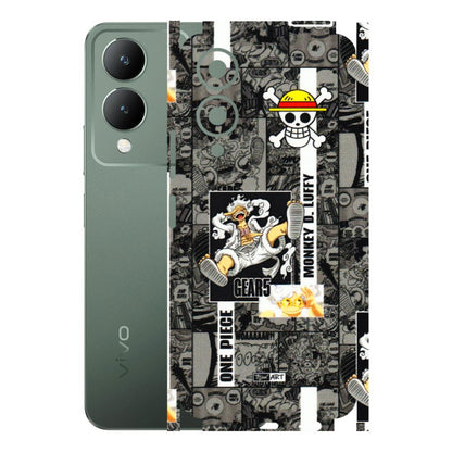 VIVO Y Series Phone Skins (All Models) - Cuffy Anime MonkeyCamic - 3D Embossed Finish (L-242) Vivo Y17S